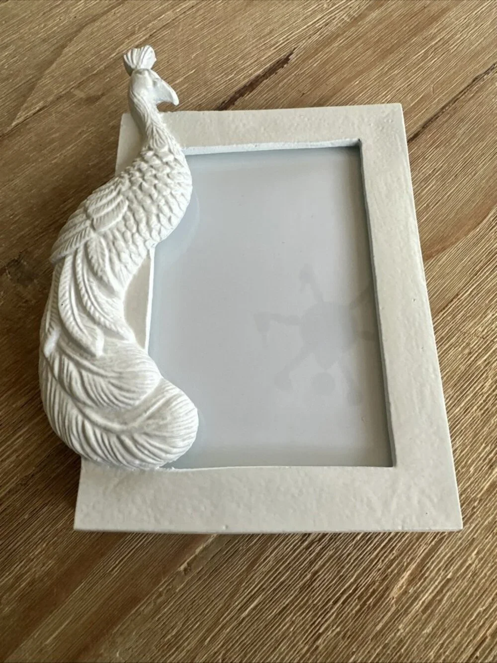 Opalhouse Jungalow Target Peacock Bird Picture Frame White Metal 4x6 Photo NEW